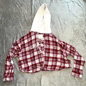 Cropped American eagle flannel